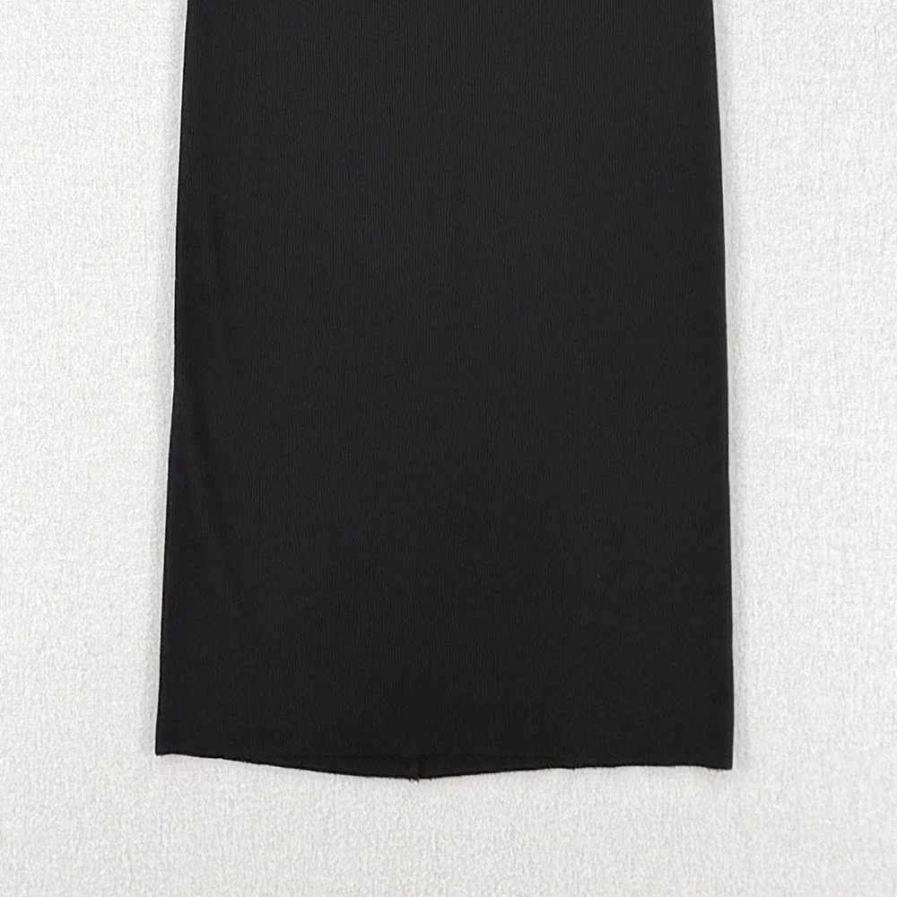 ENZA COSTA Silk Knit Midi Tank Dress Womens Small Black Quiet Luxury Minimal NEW - Picture 10 of 14